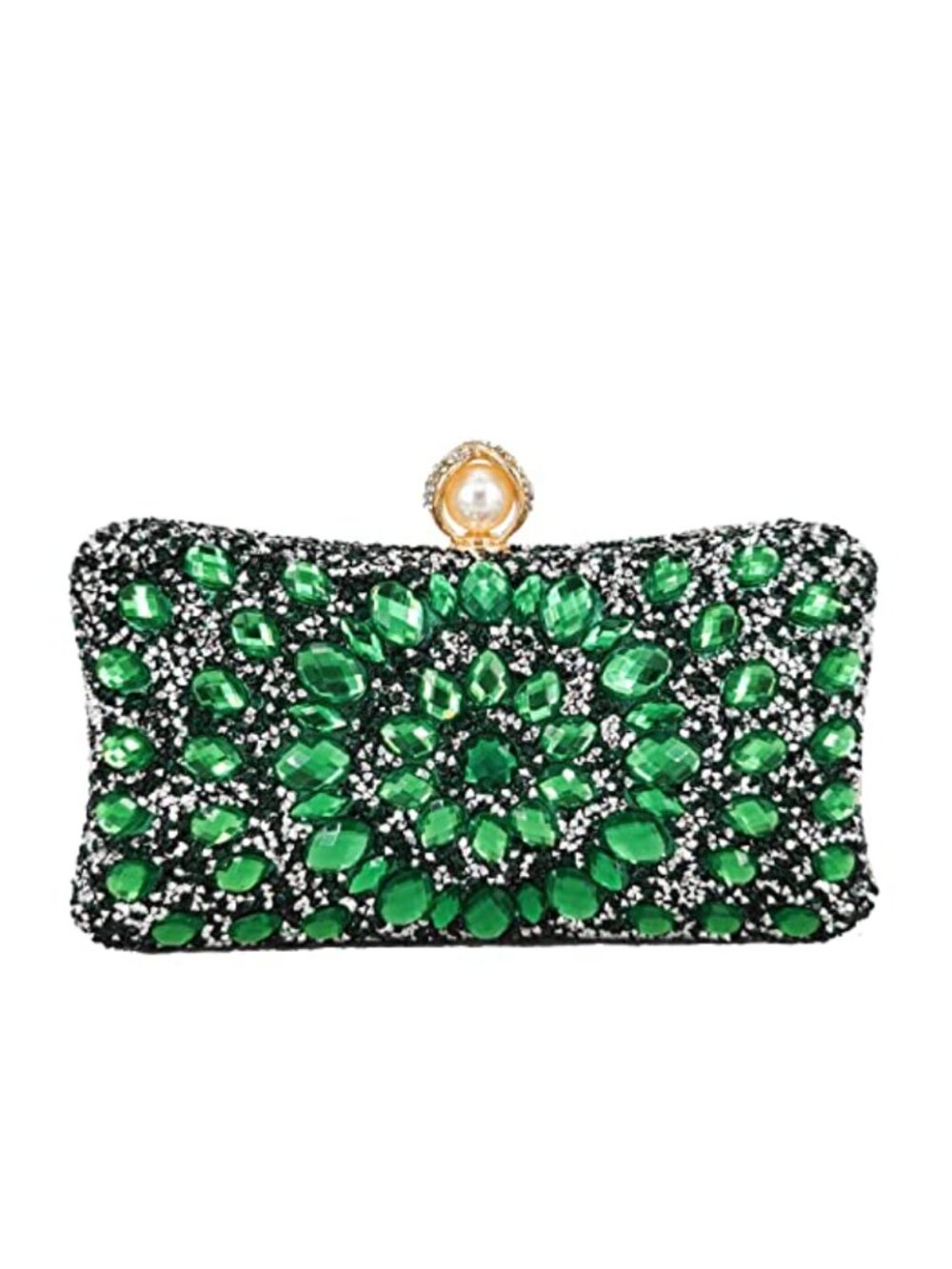 Crystal Clutch Evening Bag with Removable Straps Mini Rhinestone Party Purse
